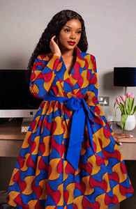 BR1665 Imprimer Riche Bazin Dashiki Top Automne Hiver Dashiki Femmes Africaines Lond Robes Vêtements - Product Image 2
