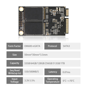 Customized Mlc 64G Industrial Msata Ssd With Power Loss Protection For Factory Direct Supply - Product Image 2