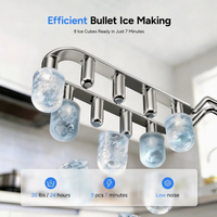 Depuratore d'acqua RO da banco con fabbricatore di ghiaccio, sistema a osmosi inversa intelligente da tavolo, senza installazione, display TDS, distributore di acqua potabile