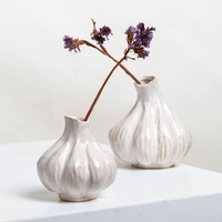 Yuanwang – Vase à fleurs en céramique en forme d'ail, vente en gros, Vase à bourgeon pour décoration de Table, pour maison, hôtel