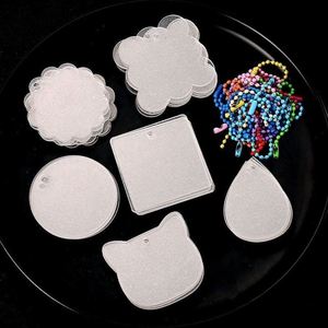 New Style Clear <b>Plastic</b> Acrylic Keychain Blanks Pendants Circle <b>Disc</b> Keyring Set - Product Image 5