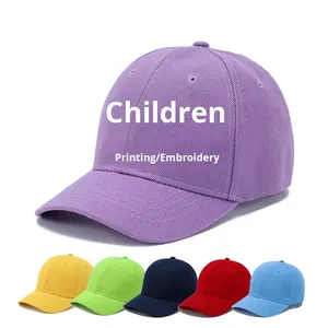 Wholesale Factory Custom Logo Adults <b>Children</b> Size 6 Panel Cheap Plain Blank <b>Baseball</b> <b>Caps</b> Custom Logo - Product Image 1