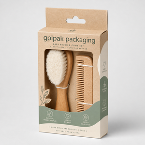 Boîte d'emballage en carton écologique personnalisable avec fente Euro pour brosses à cheveux - Product Image 2
