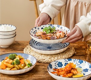 Vaisselle en céramique et porcelaine écologique en gros, bol de style américain, bol à riz créatif de style Ins avec couleur sous glaçure pour la maison - Product Image 2