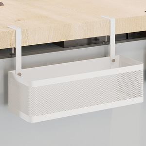 Office <b>Desk</b> Under <b>Desk</b> Storage Rack Rectangle Hook Type No Installation Required Desktop Organization Supply - Product Image 1