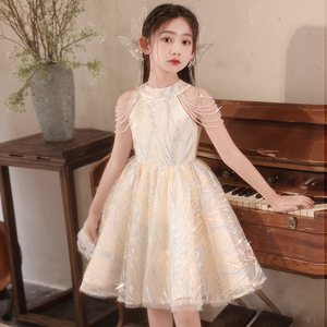 Precioso vestido <span class=keywords><strong>de</strong></span> actuación <span class=keywords><strong>de</strong></span> piano para niñas <span class=keywords><strong>de</strong></span> lujo elegante niña princesa fiestas C Show vestido <span class=keywords><strong>de</strong></span> anfitriona - Product Image 1