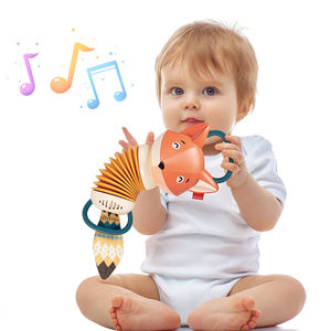 Juguete de acordeón de zorro para bebé de 0 a 12 <span class=keywords><strong>meses</strong></span>, juguete sensorial estirable Musical con control de volumen para <span class=keywords><strong>desarrollo</strong></span> de cochecito de cuna - Product Image 1