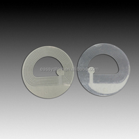 Système d'étiquettes en papier RF EAS, étiquette souple de sécurité HAX718 R33 8,2 MHz 33 mm de diamètre pour les magasins de détail, les supermarchés