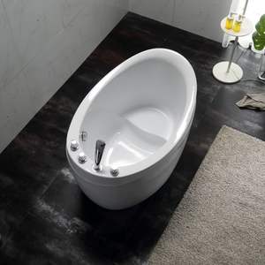 <span class=keywords><strong>Baignoire</strong></span> ovale moderne autoportante en acrylique de 1,2 m pour bébé avec robinet de vidange inclus, idéale pour hôtels et villas - Product Image 2