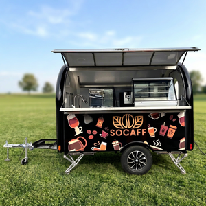 Multifunctional Electric Four-Wheel Stall Food Cart for Milk Tea Coffee Ice <b>Cream</b> Fast Food Hotdogs Chips More - Product Image 1
