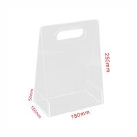 Sac à fleurs artisanal haut de gamme, boîte d'emballage portable en acrylique transparent pour fleurs séchées immortelles avec poignée et finition vernie