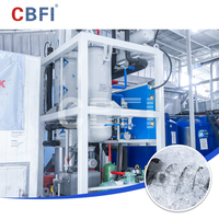 Vente directe d'usine CBFI en Chine de machines à glace tubulaire commerciales de 10 tonnes, équipées de filtres à eau et de machines d'emballage.