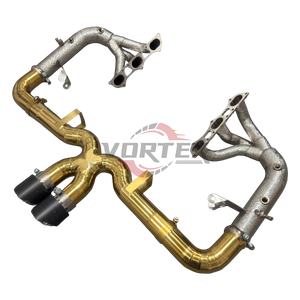 Système d'échappement Catback en alliage de titane haute performance Vortex, épaisseur 1,2 mm, finition bleu brûlé, à boulonner, pour Porsche 992 GT3 4.0 - Product Image 1