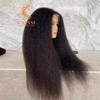 Rambut Manusia Brazil Mentah Lurus Keriting untuk Wig Lace Front HD Transparan Full Lace Remy Dapat Disesuaikan untuk Wanita Kulit Hitam