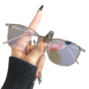 Montures de lunettes carrées en titane pur Danyang 9107, monture complète légère, unisexe, pour verres correcteurs - Product Image 3