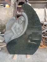 Monument funéraire en granit personnalisé en forme de cœur, pierre tombale pour cimetière, sculptée à la main