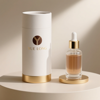 Flacon en verre pour cosmétiques et parfums de 30 ml/50 ml/100 ml, boîte cylindrique de luxe, tube cadeau pour huile essentielle, emballage en papier, tube à rouge à lèvres
