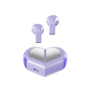 Neue Mädchen Rosa Herz Kabellose Kopfhörer TWS Geräuschunterdrückung Stereo-Kopfhörer High-Fidelity Musik In-Ear-Ohrhörer - Product Image 4