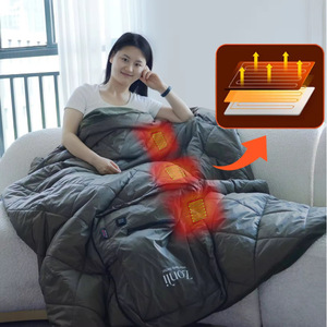 Electric Heated Blanket <b>USB</b> Powered Fast <b>Heating</b> Polyester Fiber Dark Gray Zonli - Product Image 1