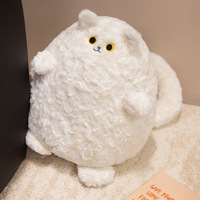 OEM ODM Personnalisé : Coussin en peluche chat bouclé, Peluche chaton assis mignon, Jouet en peluche pour décoration intérieure et cadeau