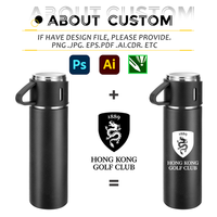Set Cangkir Termos Stainless Steel Hadiah Bisnis Promosi Botol Air Kustom dengan logo Grosir Flask Vakum Terisolasi