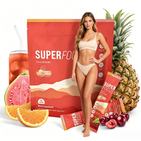 Poudre d'électrolytes pour boisson d'hydratation sportive avec magnésium, saveur pastèque et orange, granules instantanément solubles