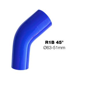 Intercooler Azul de Curva Reducida 45Manitor 63/51mm - Product Image 1