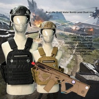 Ensemble de jeu CS réel - Équipement laser et aquatique multifonction V8 avec gilet, casque et lanceur