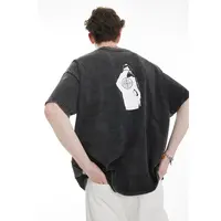 Maßge schneiderte hochwertige Baumwolle T-Shirt DTG Siebdruck LOGO lose kurz ärmel ige T-Shirt Männer und Frauen Hip-Hop-T-Shirt