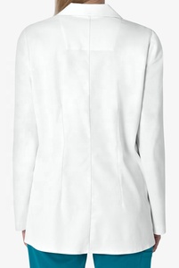 Blouse de laboratoire en coton spandex polyester blanc pour femme uniforme de pharmacien brodé avec manteau de consultation gommages hospitaliers - Product Image 6