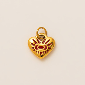 Pendentif Cœur Interchangeable en Or, Collier Extensible Optionnel, Composants de Bijoux Minimalistes Faits Main DIY - Product Image 4