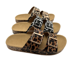 รองเท้าแตะแฟชั่นทำจากไม้ก๊อกสำหรับผู้หญิงรองเท้าแตะด้านบนหลากลายน้ำหนักเบาสำหรับทุกฤดูกาล - Product Image 4