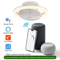 Ventilateurs de plafond LED modernes de 500 mm pour chambre à coucher, avec télécommande en option, commande intelligente, moteur DC silencieux tout en cuivre