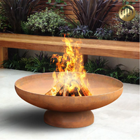 Ronde extérieure Simple En Acier Corten Décoratif En Métal Rouillé Foyer