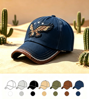 Gorra de béisbol personalizada 100% algodón con logotipo bordado en oro, 6 paneles, para hombre y mujer, con correa trasera ajustable.