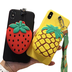 Nueva Funda Protectora de Silicona 3D con Bolsillo con Cierre y Correa para la Muñeca para iPhone 11 12 13 14 15 16 Pro Max - Product Image 1