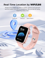 Montre connectée pour enfants ultra-claire et ultra-fine avec appel vidéo 4G, carte SIM, étanche, chat vocal, caméra, réveil, réponse aux appels, SOS
