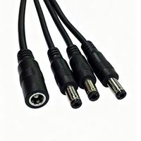 Cable divisor de alimentación CC de 1 hembra a 2/3/4 machos de 5.5mm*2.5mm, adaptador divisor en Y de 45CM 20/24AWG