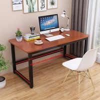 Nouveau modèle de bureau d'ordinateur épaissi, bureau rectangulaire pour la maison et le bureau, surface en panneau artificiel, bureau simple pour étudiants