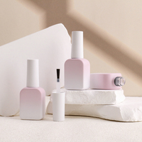 Bouteille de vernis à ongles vide semi permanente avec brosse carrée de bouteille de vernis à ongles Créez votre propre bouteille de marque de vernis à ongles en gel