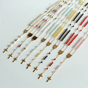 ร้อนขายสแตนเลสลูกปัดสร้อยคอเครื่องประดับทางศาสนาโซ่ยาว - Product Image 2