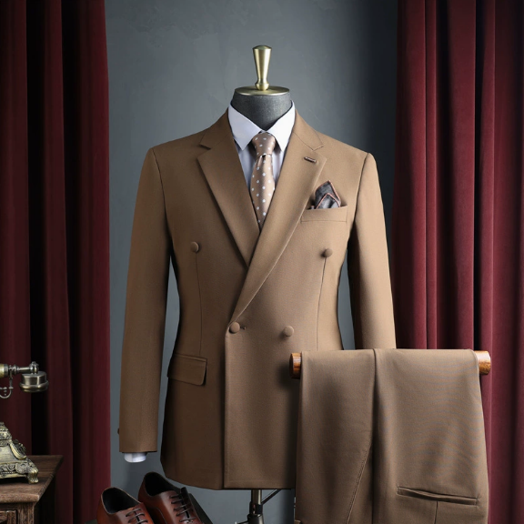 Top+pantaloni+gilet color caffè