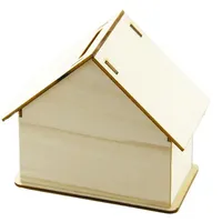 Tirelire en bois rétro non finie pour enfants, à faire soi-même, pour l'épargne, décoration de chambre et activité créative