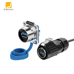 E-Weichat LP24 USB3.0 панель/фланцевое крепление штекер и розетка IP67 водонепроницаемые промышленные автоматические разъемы EW-LP24S/л/P-5100XXX - Product Image 2