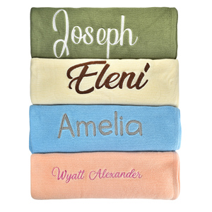 Coperta in Maglia <span class=keywords><strong>per</strong></span> Neonati 80*100Cm Personalizzata con Logo Aziendale e <span class=keywords><strong>Nome</strong></span>, <span class=keywords><strong>per</strong></span> Ricamo - Product Image 3