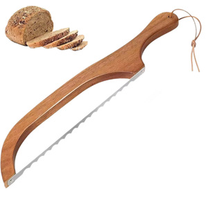 Sierra para cortar pan con mango de madera, hoja de acero inoxidable de 27 cm con borde dentado para baguette y tostadas, herramienta de cocina duradera - Product Image 5