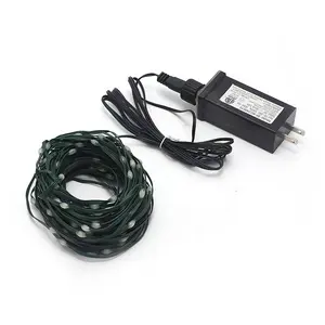 24V and 31V green copper wire 50m IP44 8 function LED string light for tree decor