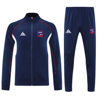 Paris Sports Football Team Training Suit Populaire col montant demi-zip gilet automne/hiver édition couleur noire