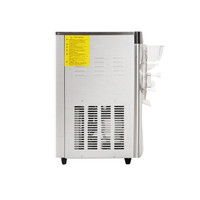 Commerciële desktop hard ijsmachine met melk- en fruitopties, roestvrij staal, 16L/u capaciteit voor snackapparatuur
