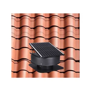 Avustralya fransa amerika satmak 30 Watt güneş enerjili tavan çatı DC Fan endüstriyel depo hayranları soğutma sıcak hava çıkışı havalandırma fanı